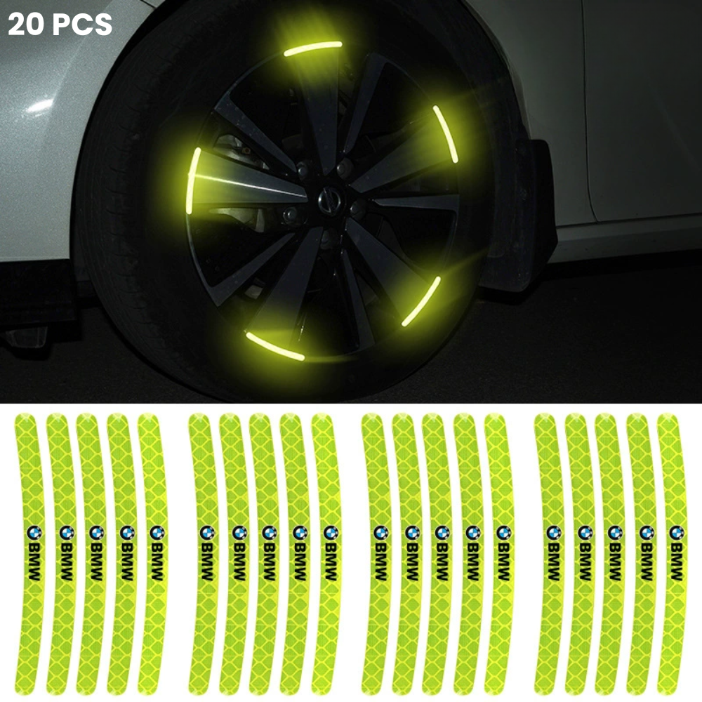 20 protectores de rueda iluminados con logotipo