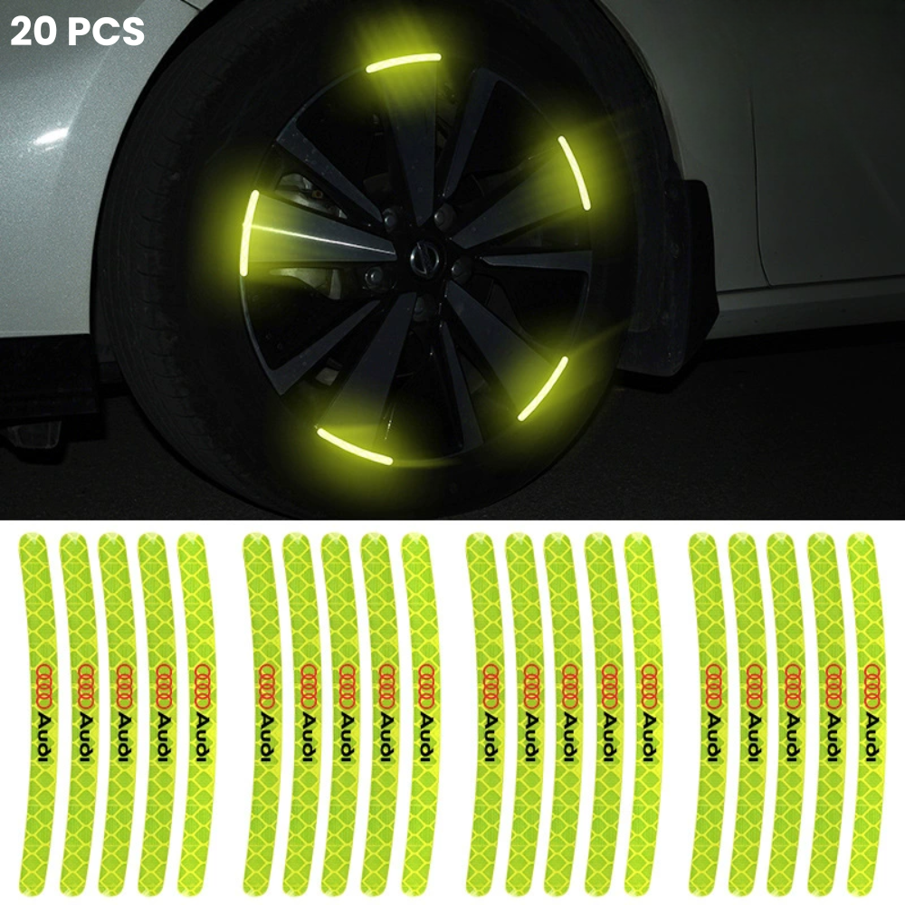 20 protectores de rueda iluminados con logotipo