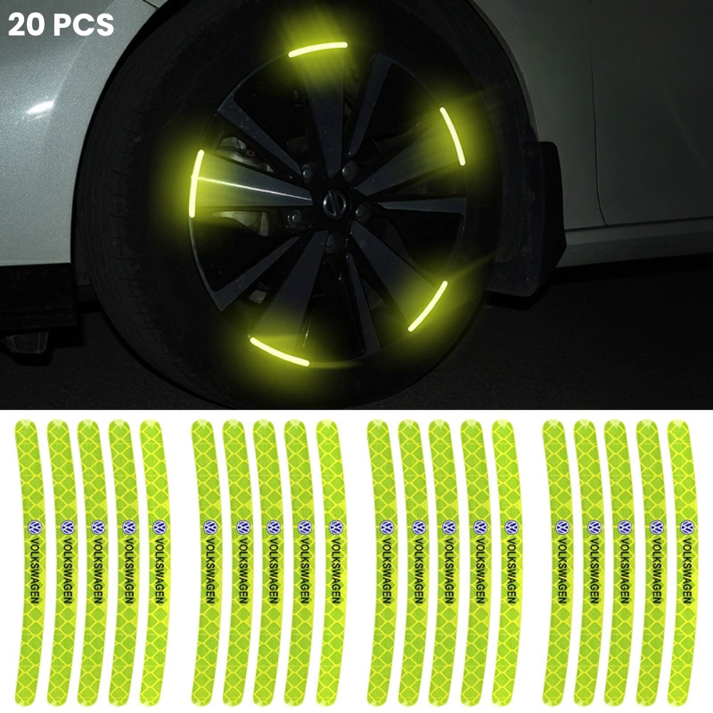 20 protectores de rueda iluminados con logotipo